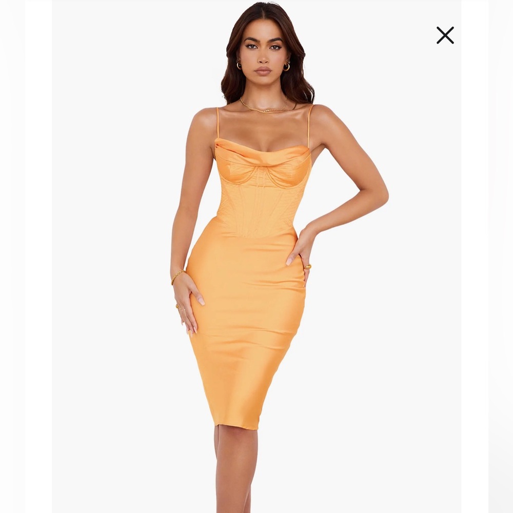 House of CB Vibrant Orange Dress